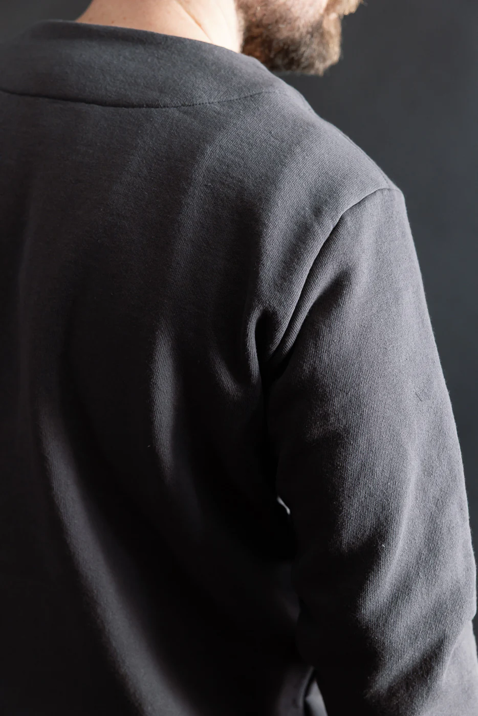 JM8580 - Big Loop Collarless Jacket - 177 Ink Black - Image 18