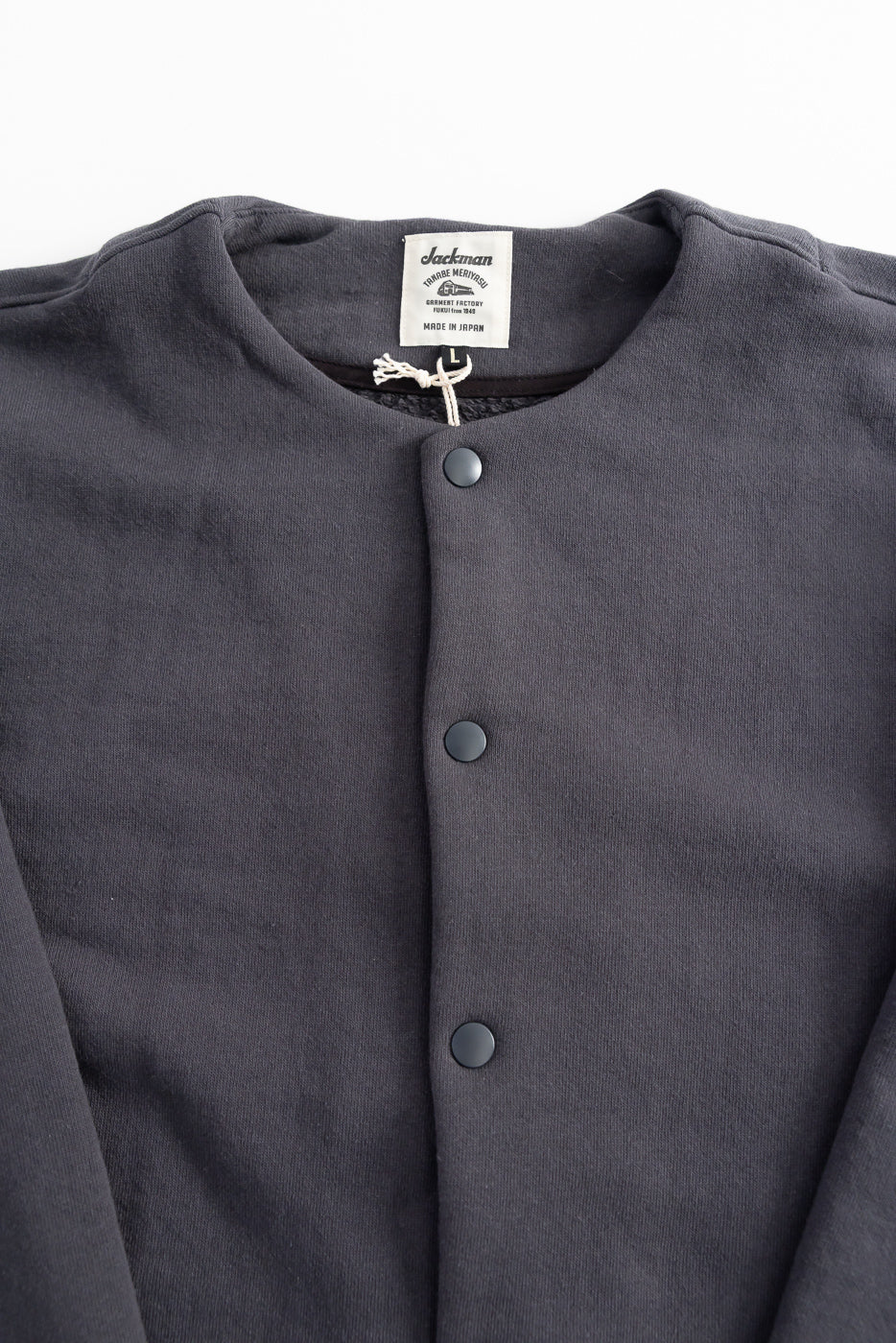 JM8580 - Big Loop Collarless Jacket - 177 Ink Black - Image 2