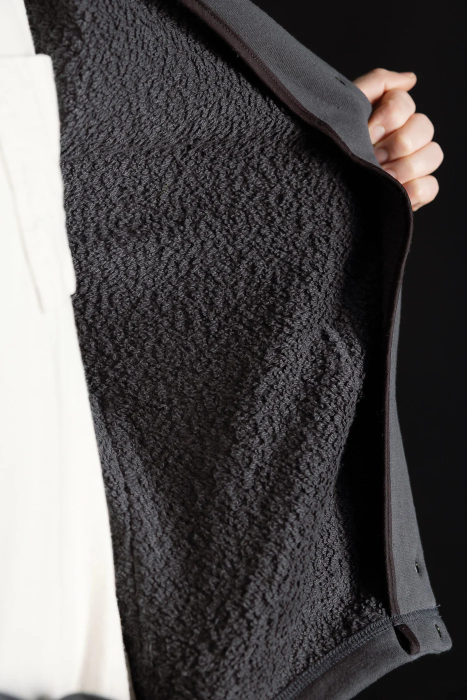 JM8580 - Big Loop Collarless Jacket - 177 Ink Black - Image 9