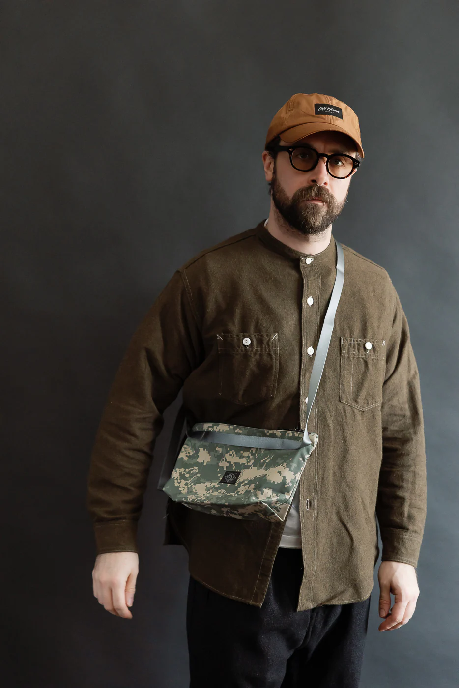 JP510-DS - BAGSINPROGRESS x Post O'alls Fannypack Crossbody Digital Camo - Desert - Image 7
