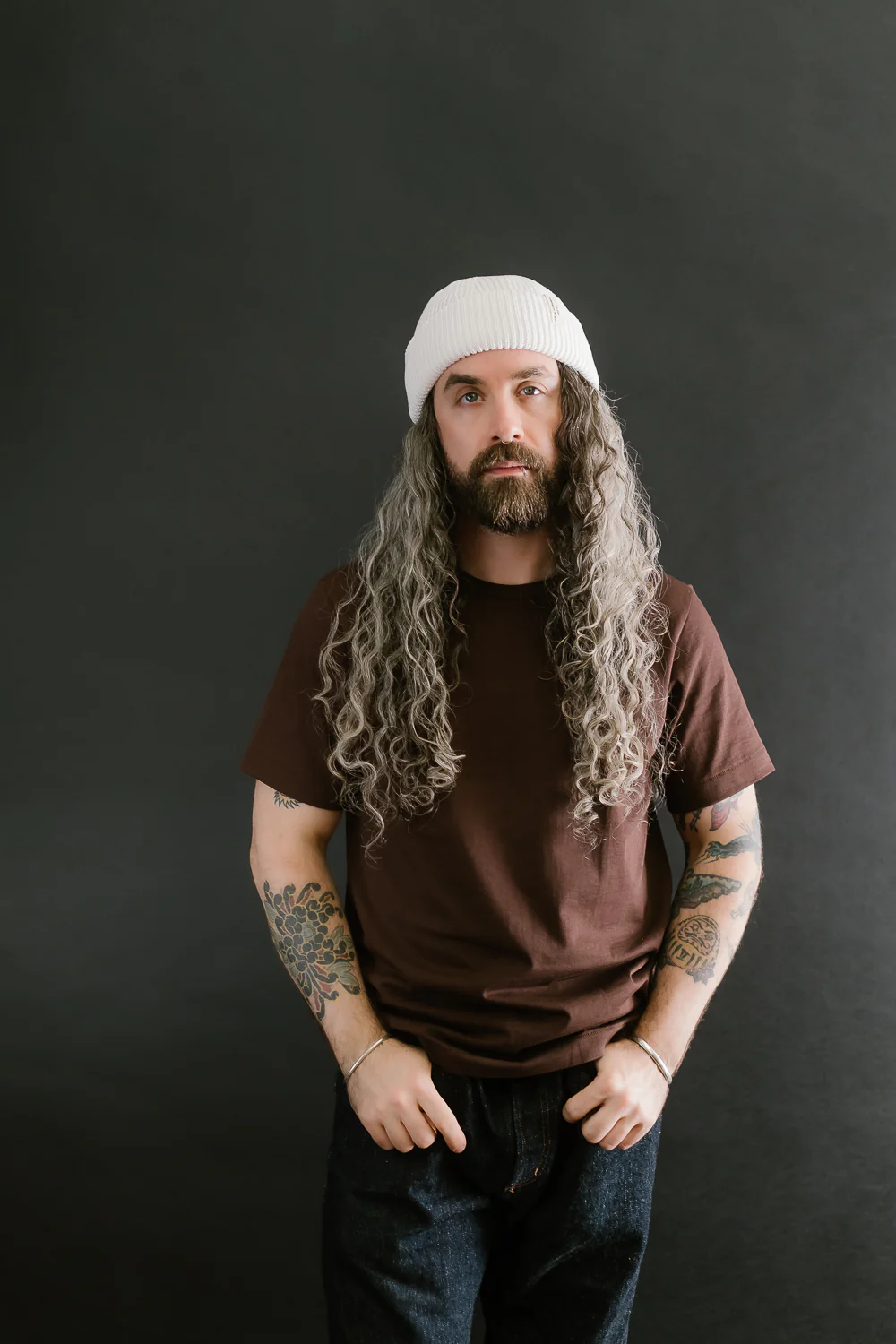 KBN01.01 - Organic Cotton Beanie - White - Image 3