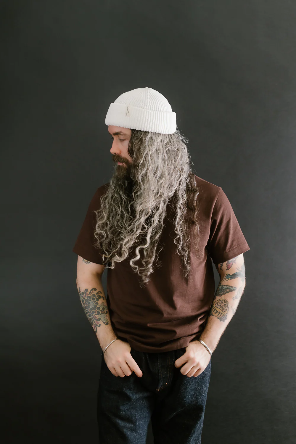KBN01.01 - Organic Cotton Beanie - White - Image 4