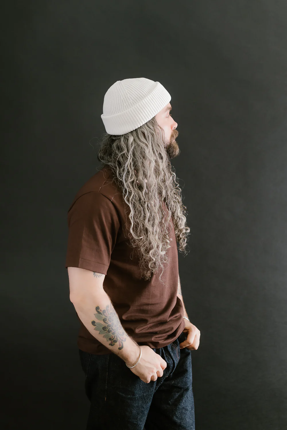 KBN01.01 - Organic Cotton Beanie - White - Image 5