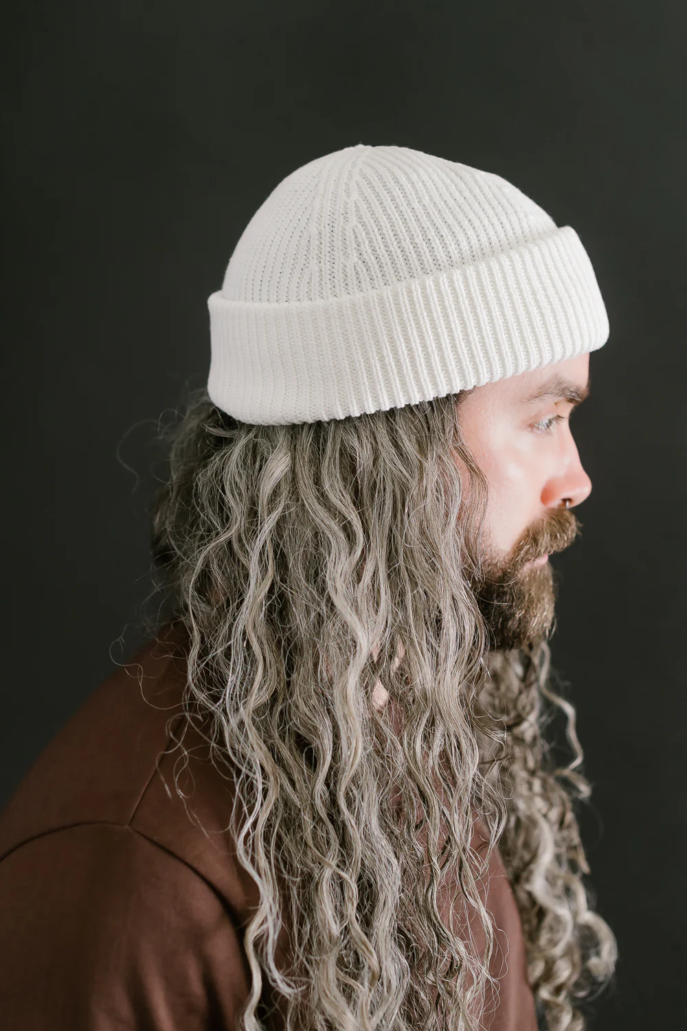 KBN01.01 - Organic Cotton Beanie - White - Image 8