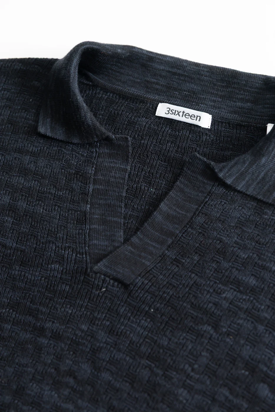 Knit Polo - Vintage Black Boxweave - Image 4