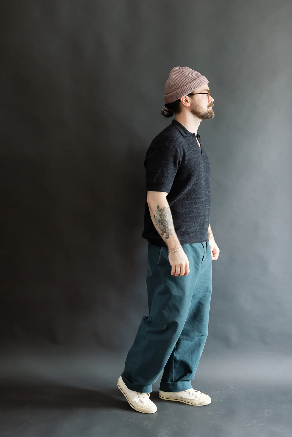 Knit Polo - Vintage Black Boxweave - Image 7