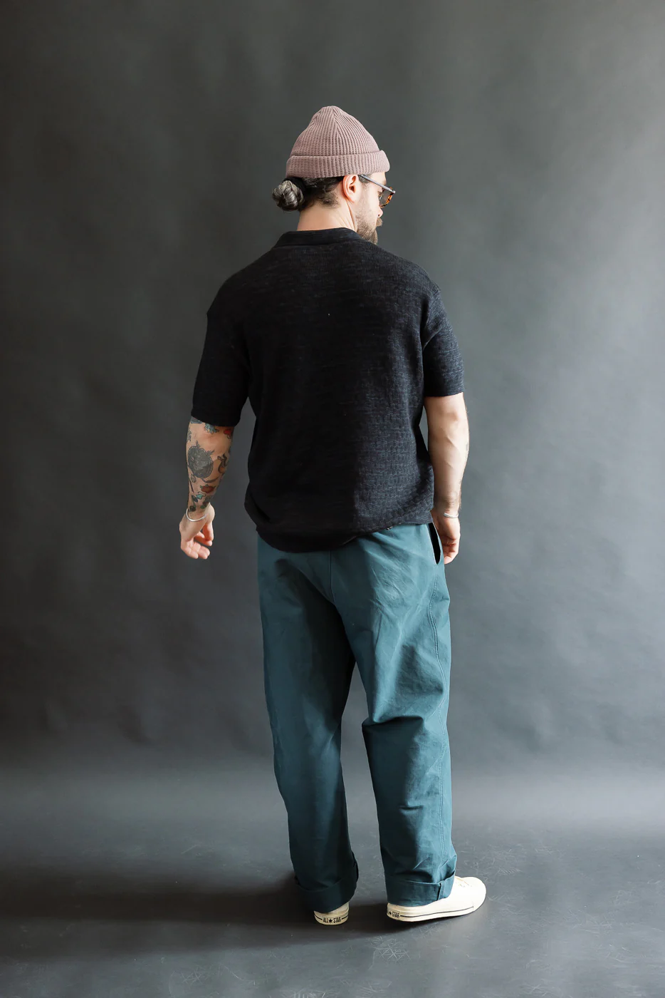 Knit Polo - Vintage Black Boxweave - Image 8
