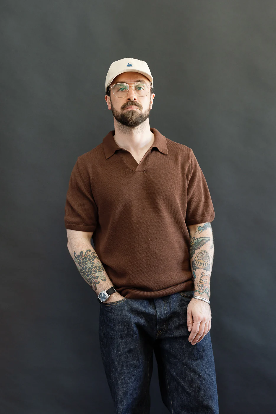 KNITPOLO02.192.7 - Cotton Short Sleeve Polo Shirt, All Plant Based - Chocolate - Image 10