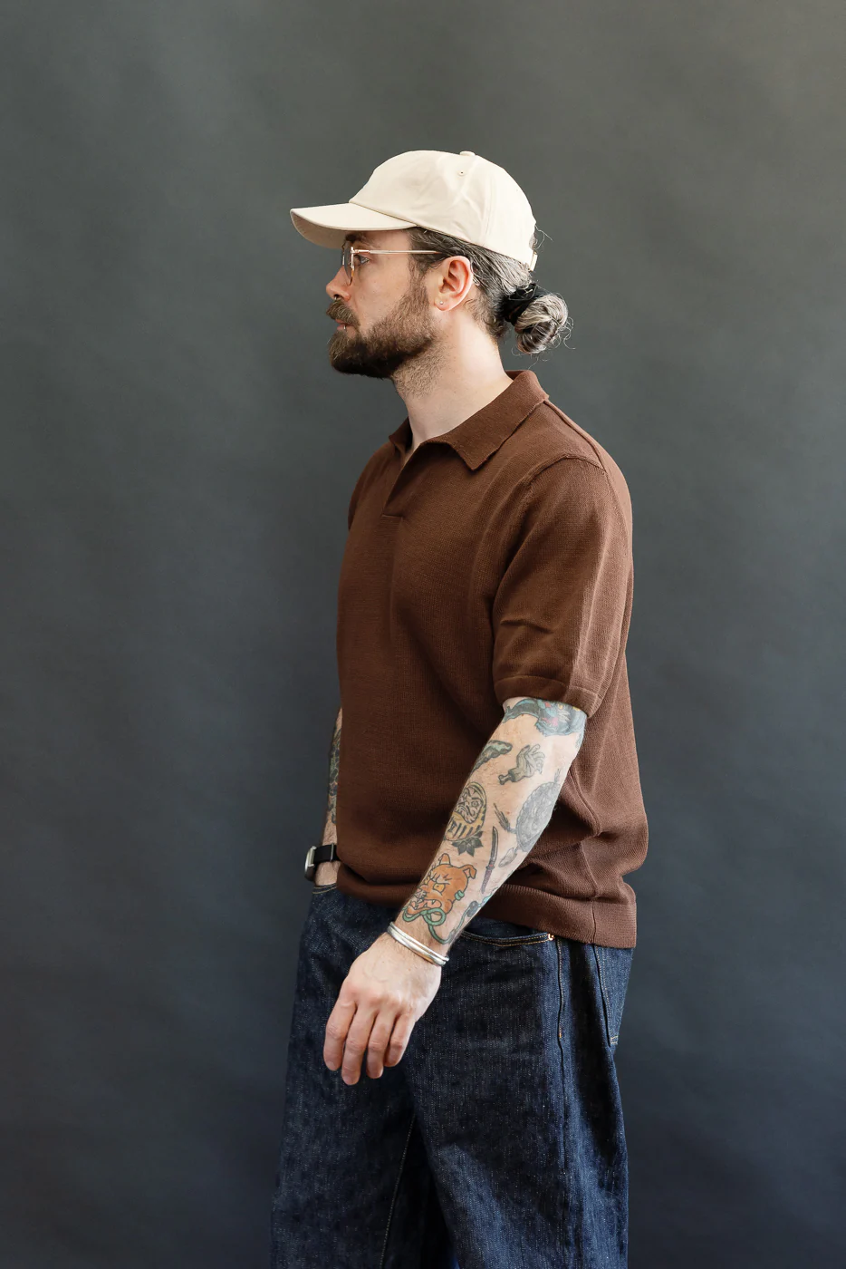 KNITPOLO02.192.7 - Cotton Short Sleeve Polo Shirt, All Plant Based - Chocolate - Image 11