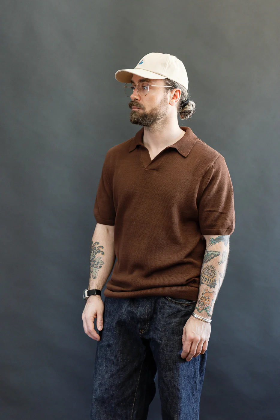 KNITPOLO02.192.7 - Cotton Short Sleeve Polo Shirt, All Plant Based - Chocolate - Image 16
