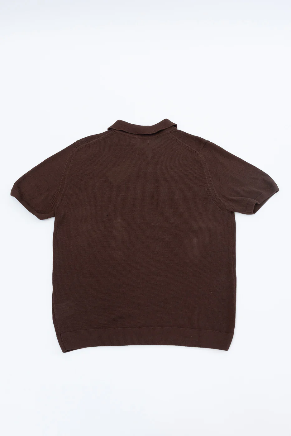 KNITPOLO02.192.7 - Cotton Short Sleeve Polo Shirt, All Plant Based - Chocolate - Image 5