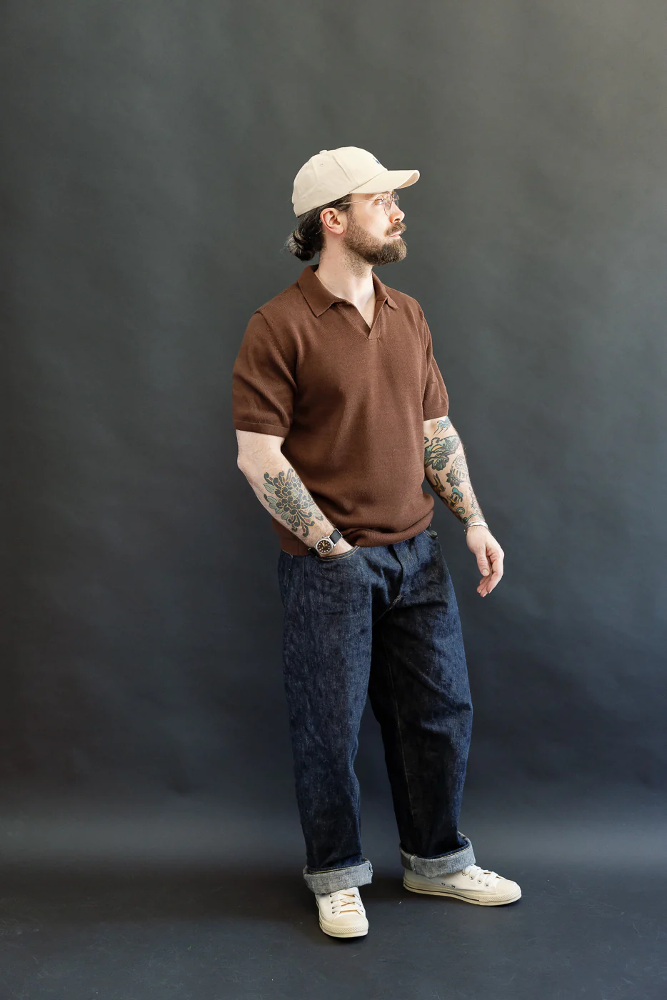 KNITPOLO02.192.7 - Cotton Short Sleeve Polo Shirt, All Plant Based - Chocolate - Image 7