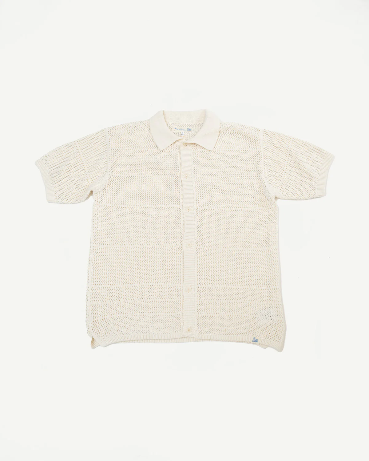 KNITSHIRT01.02 - Organic Cotton Crochet Shirt - Nature