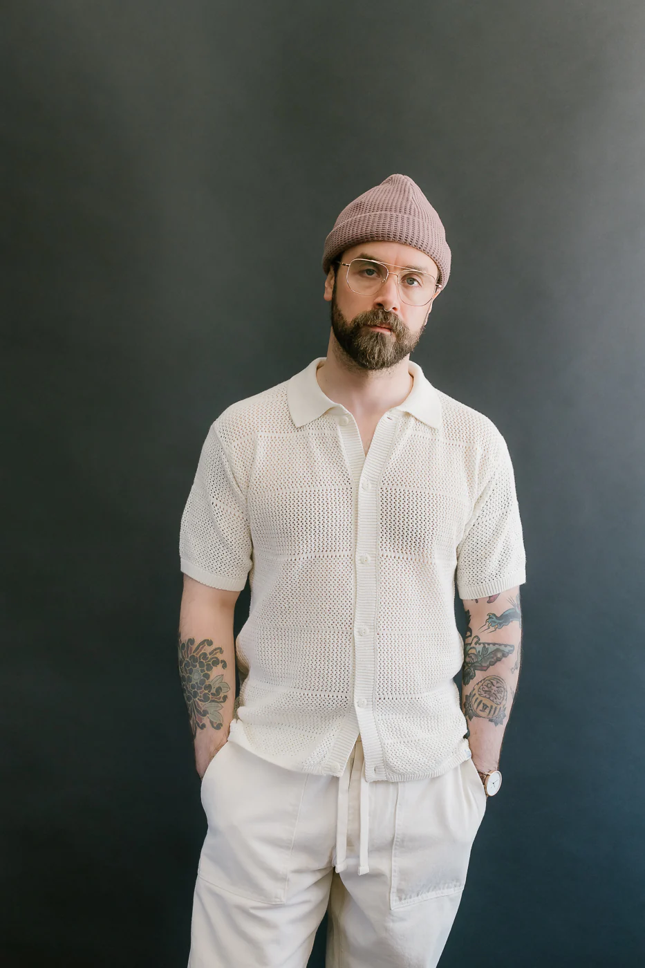 KNITSHIRT01.02 - Organic Cotton Crochet Shirt - Nature - Image 16