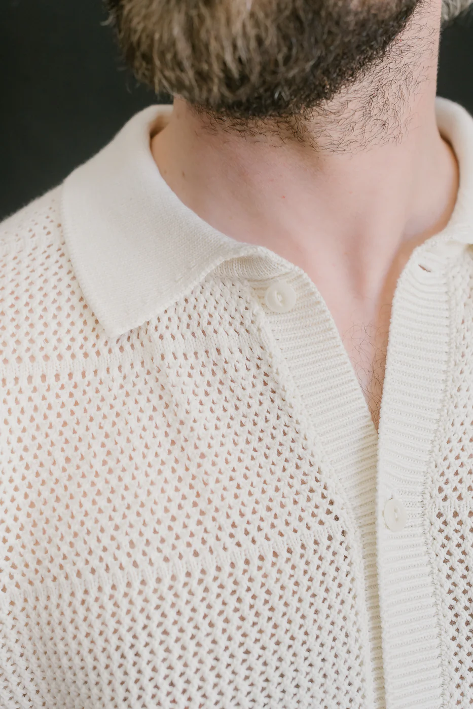 KNITSHIRT01.02 - Organic Cotton Crochet Shirt - Nature - Image 21