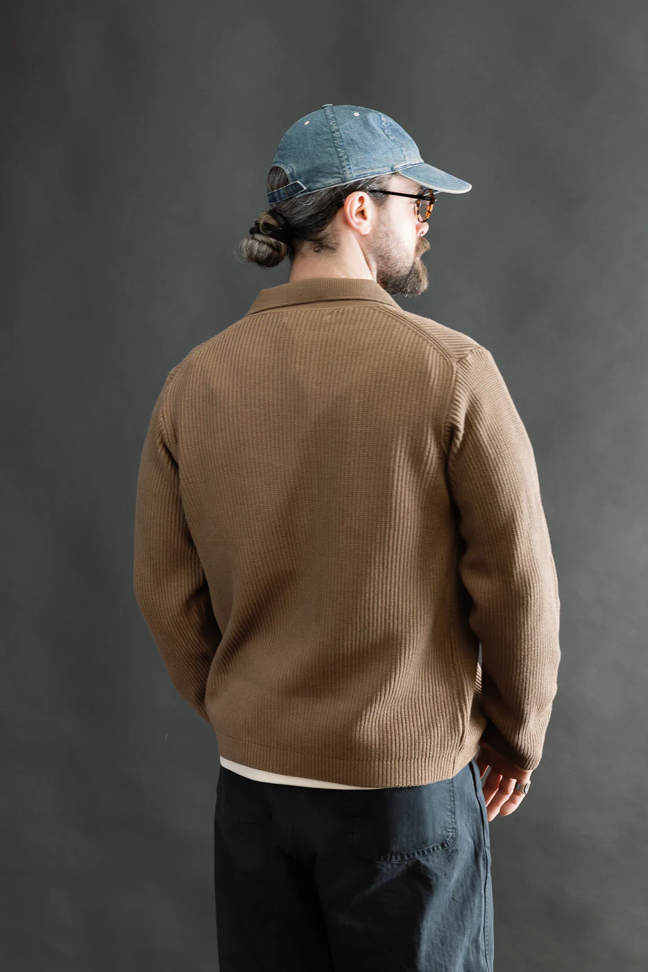 KNITSHIRT05.06 - Ribbed Cotton Long Sleeve Shirt - Grain - Image 11