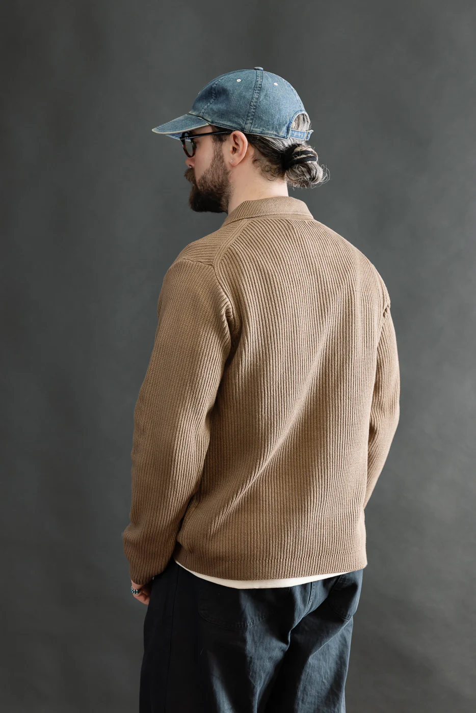 KNITSHIRT05.06 - Ribbed Cotton Long Sleeve Shirt - Grain - Image 12