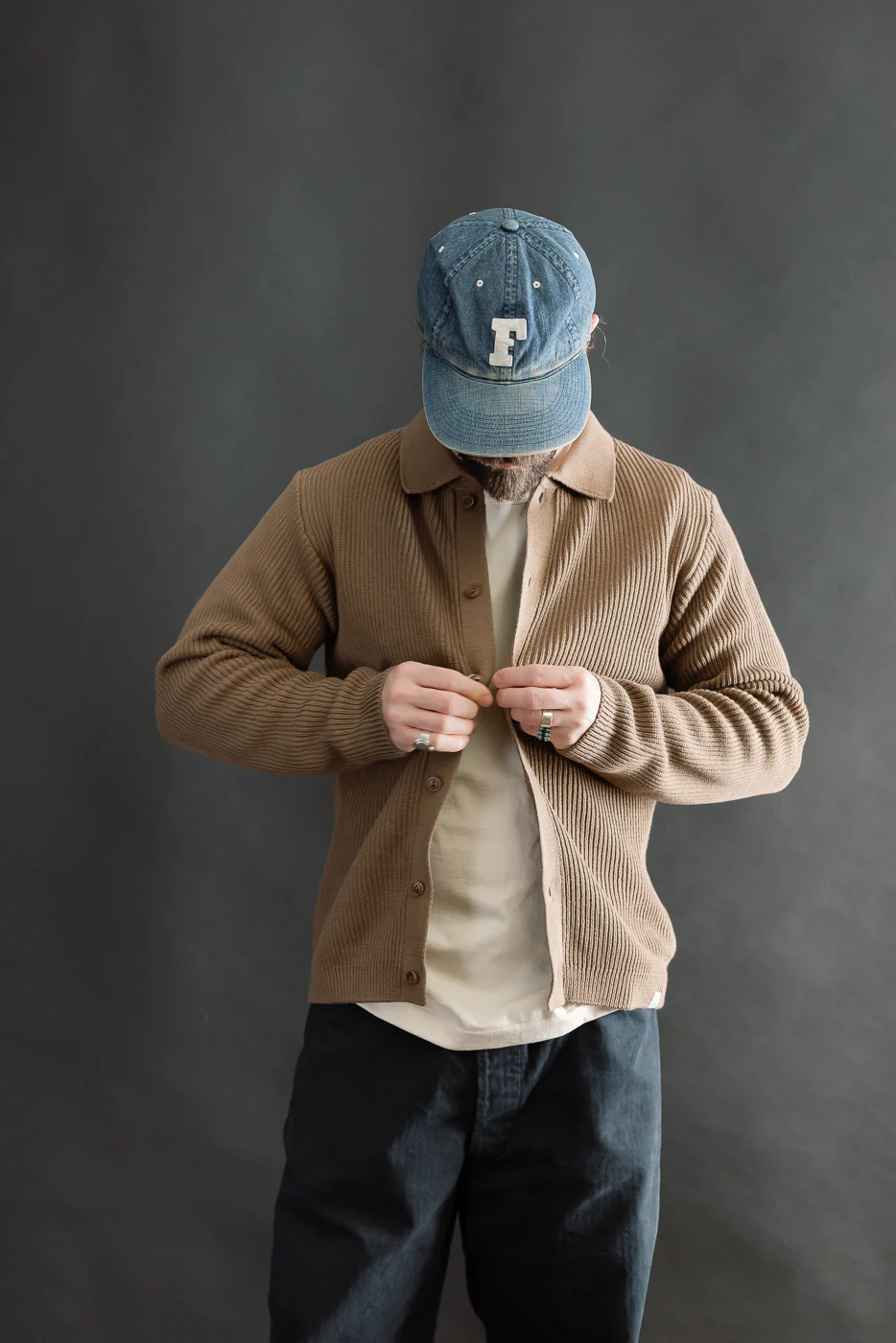 KNITSHIRT05.06 - Ribbed Cotton Long Sleeve Shirt - Grain - Image 14