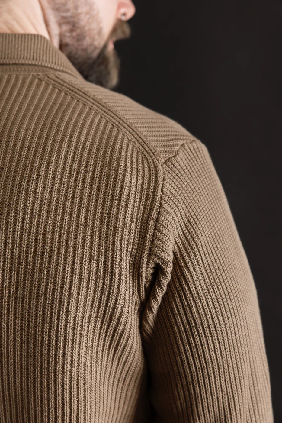 KNITSHIRT05.06 - Ribbed Cotton Long Sleeve Shirt - Grain - Image 19