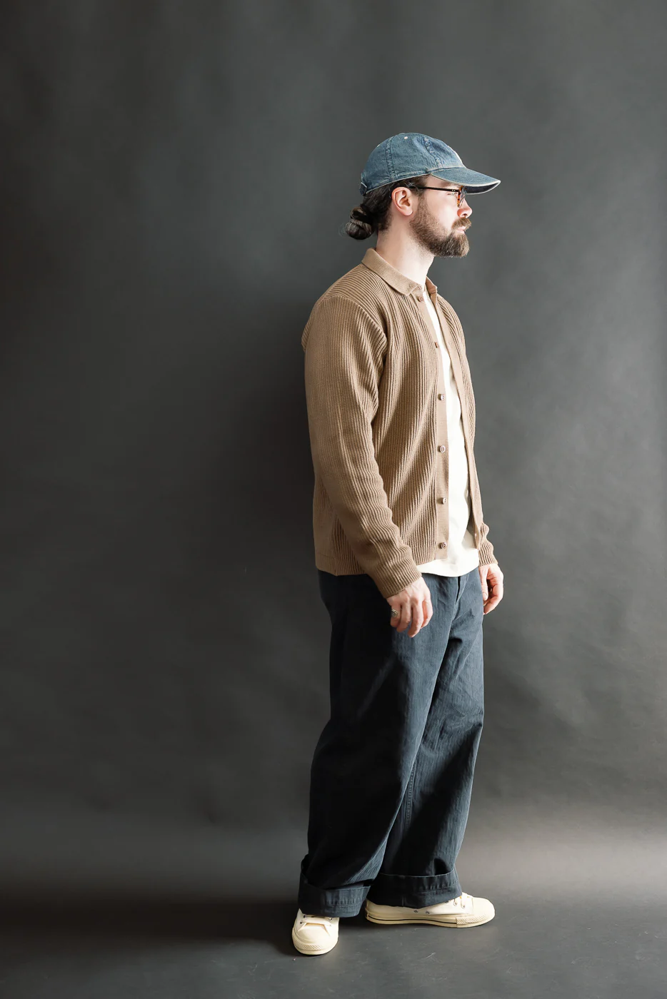 KNITSHIRT05.06 - Ribbed Cotton Long Sleeve Shirt - Grain - Image 7