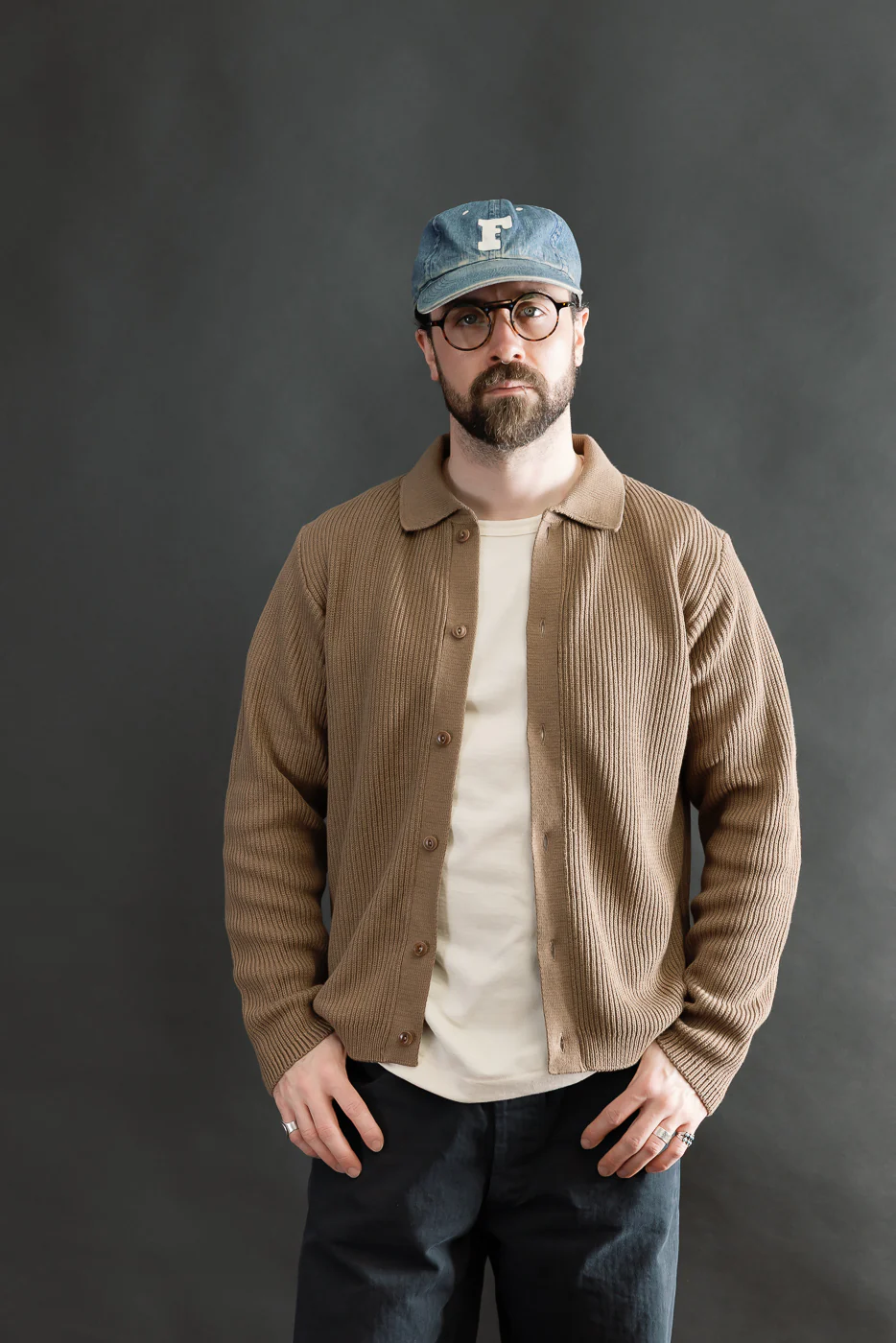 KNITSHIRT05.06 - Ribbed Cotton Long Sleeve Shirt - Grain - Image 9