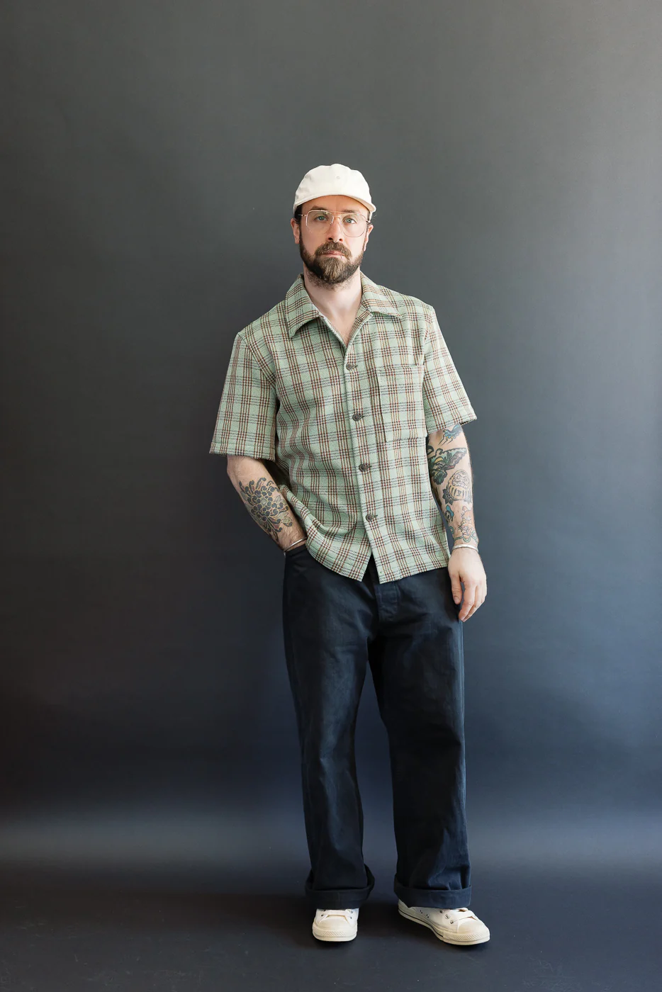 Lawn Chair Plaid Lounge Shirt - Green - Image 7