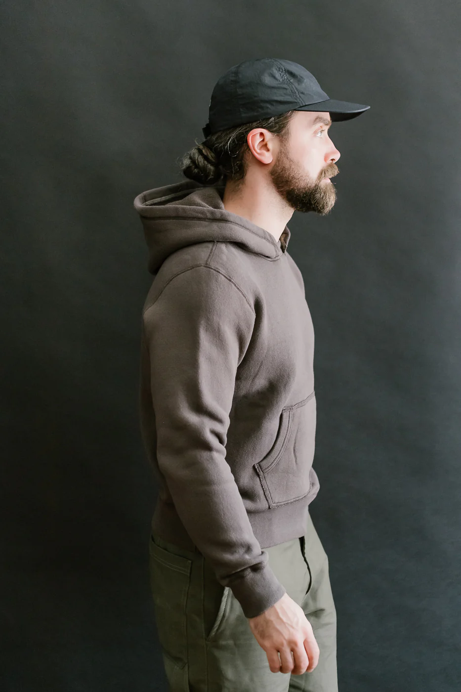 LCS1002 - Sinker Super Fluffy Knit After Hoodie - Classic Black - Image 10