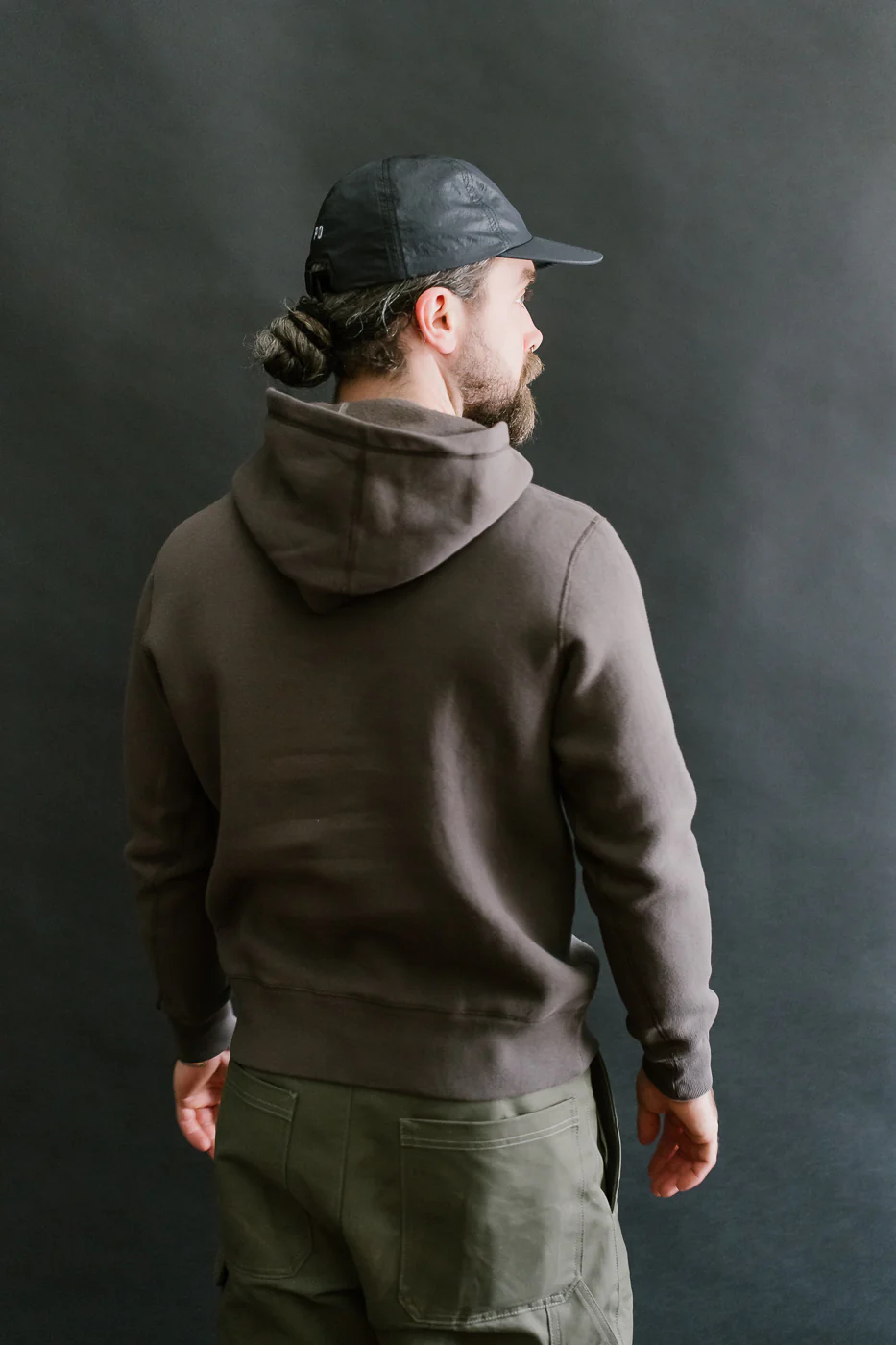 LCS1002 - Sinker Super Fluffy Knit After Hoodie - Classic Black - Image 11