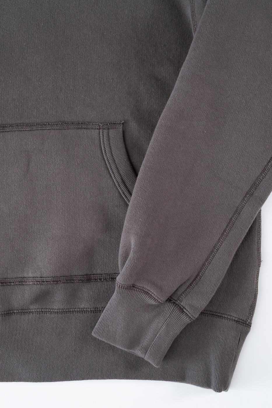 LCS1002 - Sinker Super Fluffy Knit After Hoodie - Classic Black - Image 3