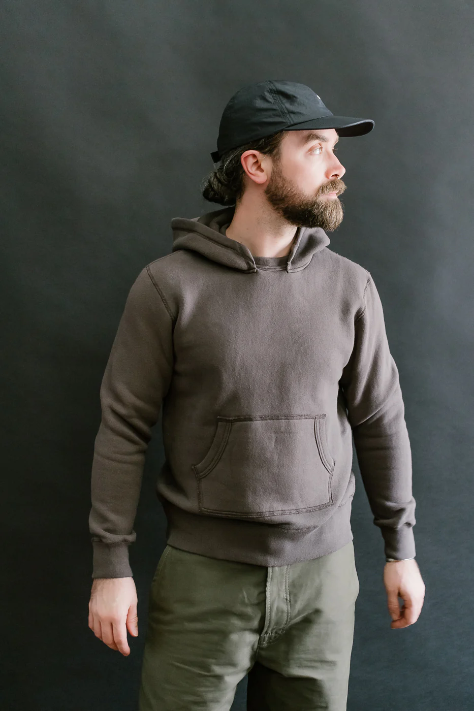 LCS1002 - Sinker Super Fluffy Knit After Hoodie - Classic Black - Image 9