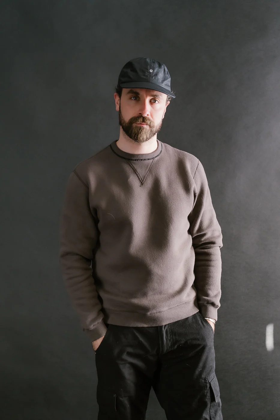 LCS1003 - Sinker Super Fluffy Knit Double-V Sweatshirt - Classic Black - Image 12