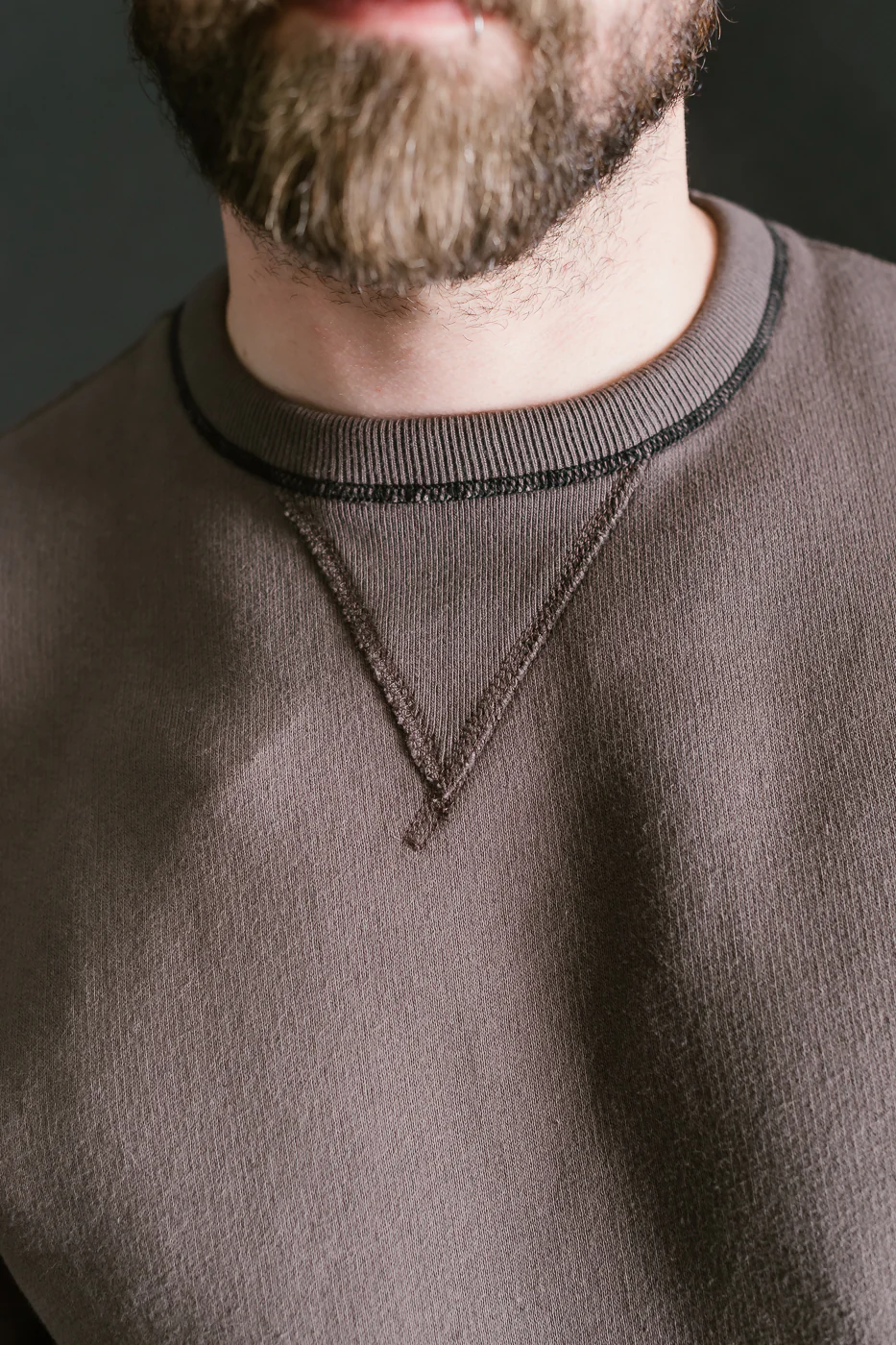 LCS1003 - Sinker Super Fluffy Knit Double-V Sweatshirt - Classic Black - Image 13