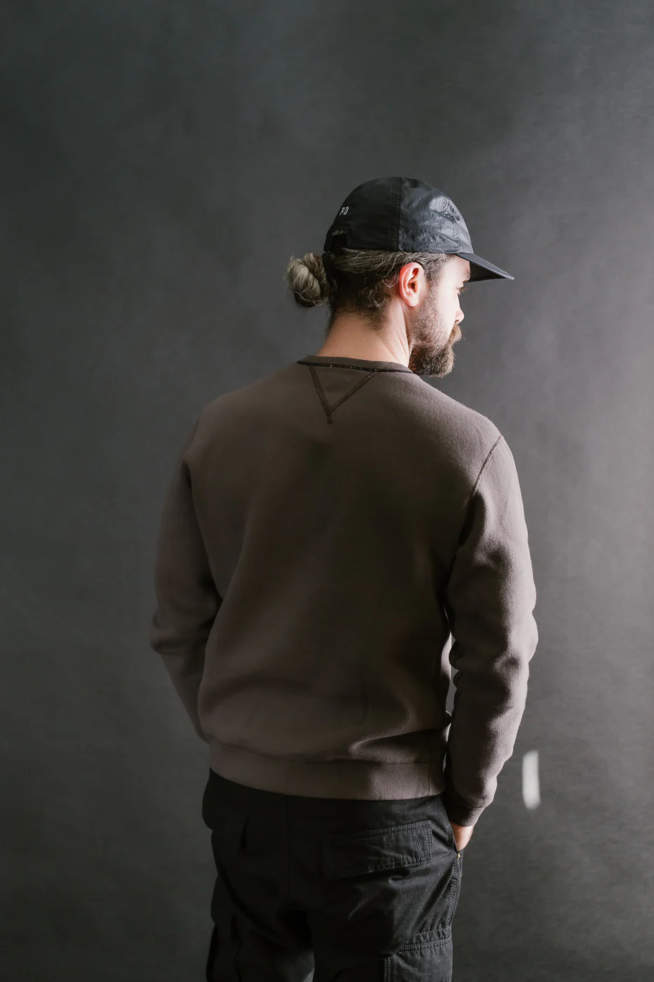 LCS1003 - Sinker Super Fluffy Knit Double-V Sweatshirt - Classic Black - Image 8