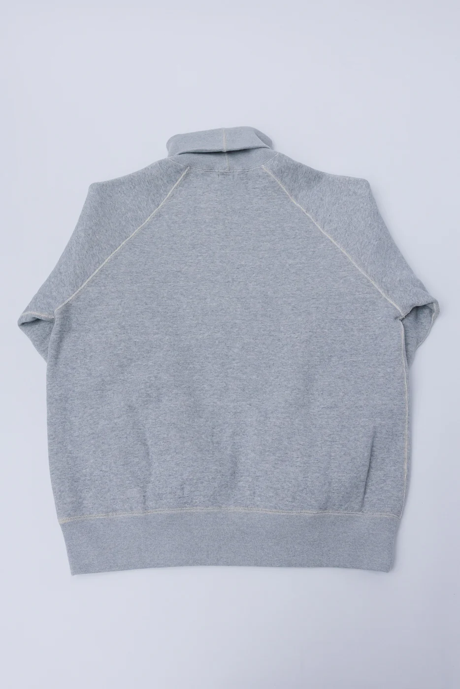 LCS1006 - Super Fluffy Knit Raglan Turtleneck - Old Melange Grey - Image 4