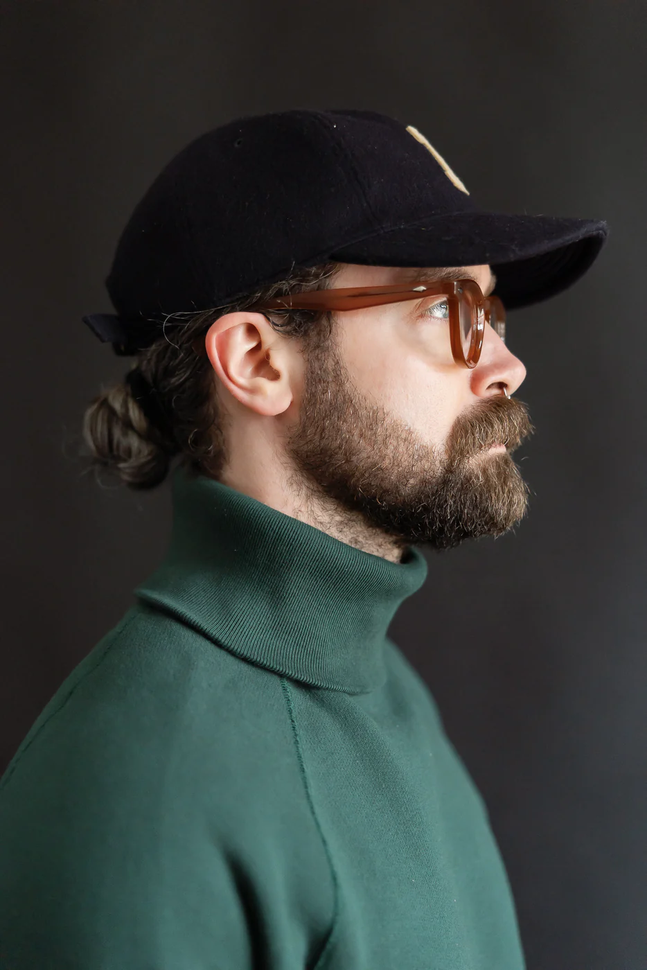 LCS1006 - Super Fluffy Knit Raglan Turtleneck - Vintage Forest Green - Image 16