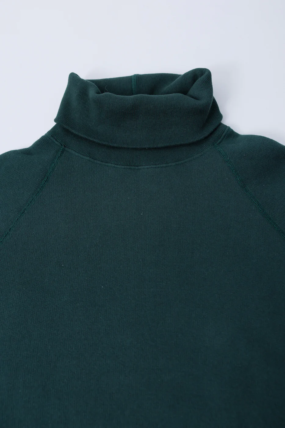 LCS1006 - Super Fluffy Knit Raglan Turtleneck - Vintage Forest Green - Image 2