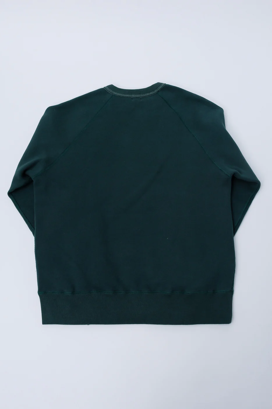 LCS1008 - Super Fluffy Knit Raglan V-Gusset Crew Neck - Vintage Forest Green - Image 4