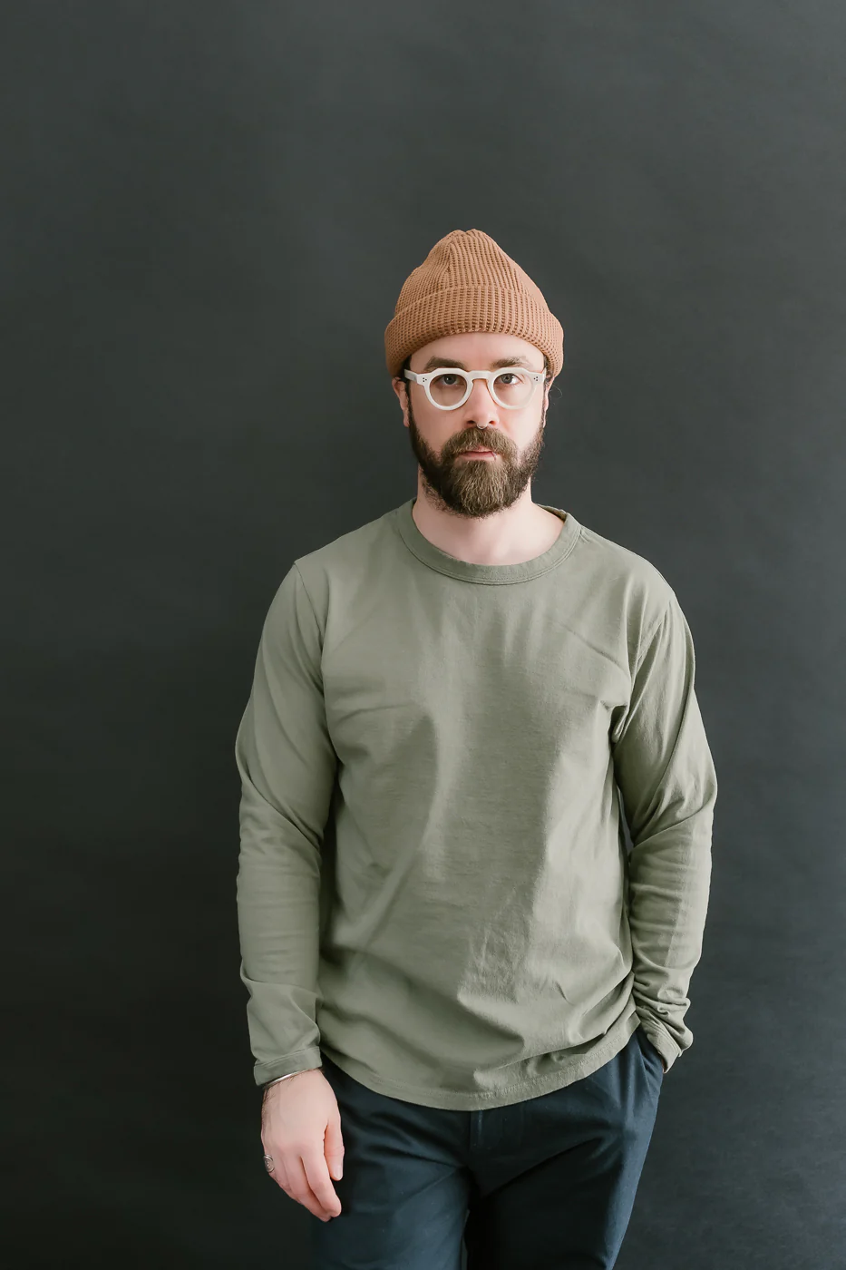 Lead Off LS T-Shirt - 320 Olive - Image 8
