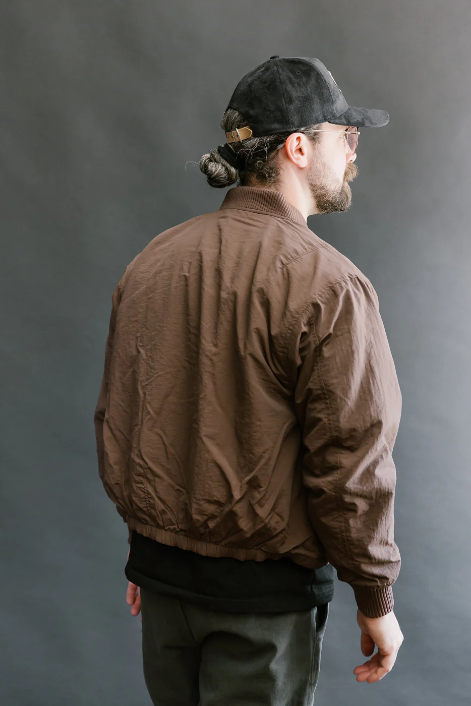 Loop Bomber Jacket - Brown - Image 11