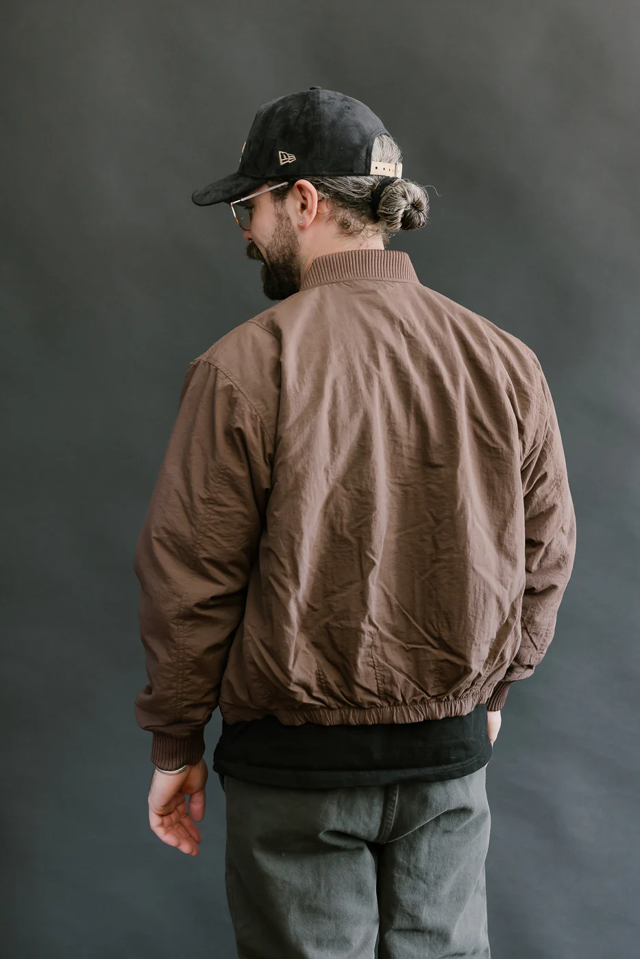 Loop Bomber Jacket - Brown - Image 12