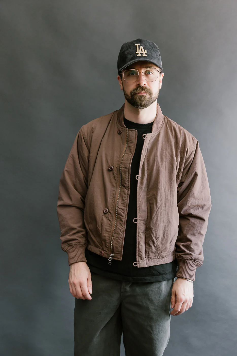 Loop Bomber Jacket - Brown - Image 14