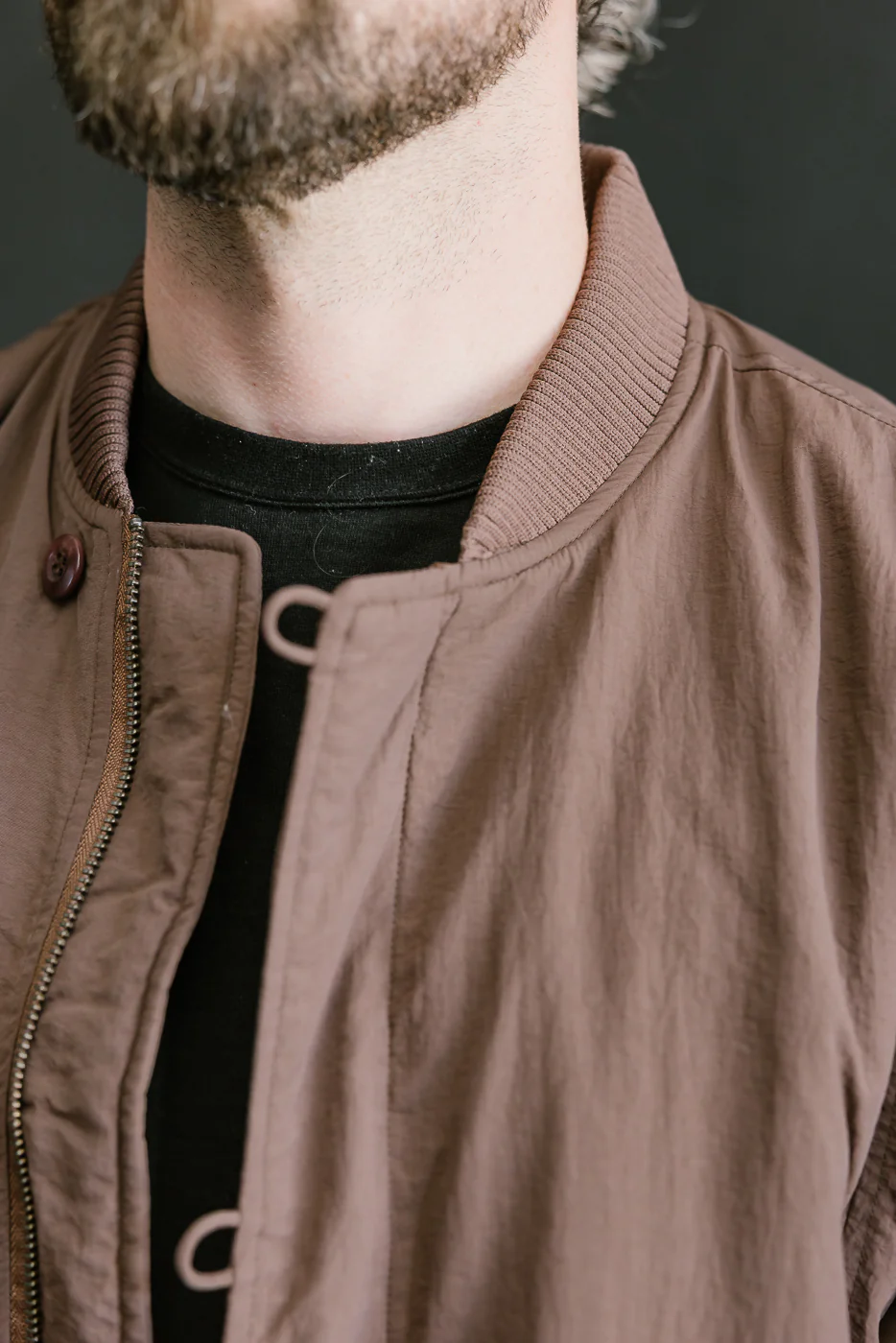 Loop Bomber Jacket - Brown - Image 16