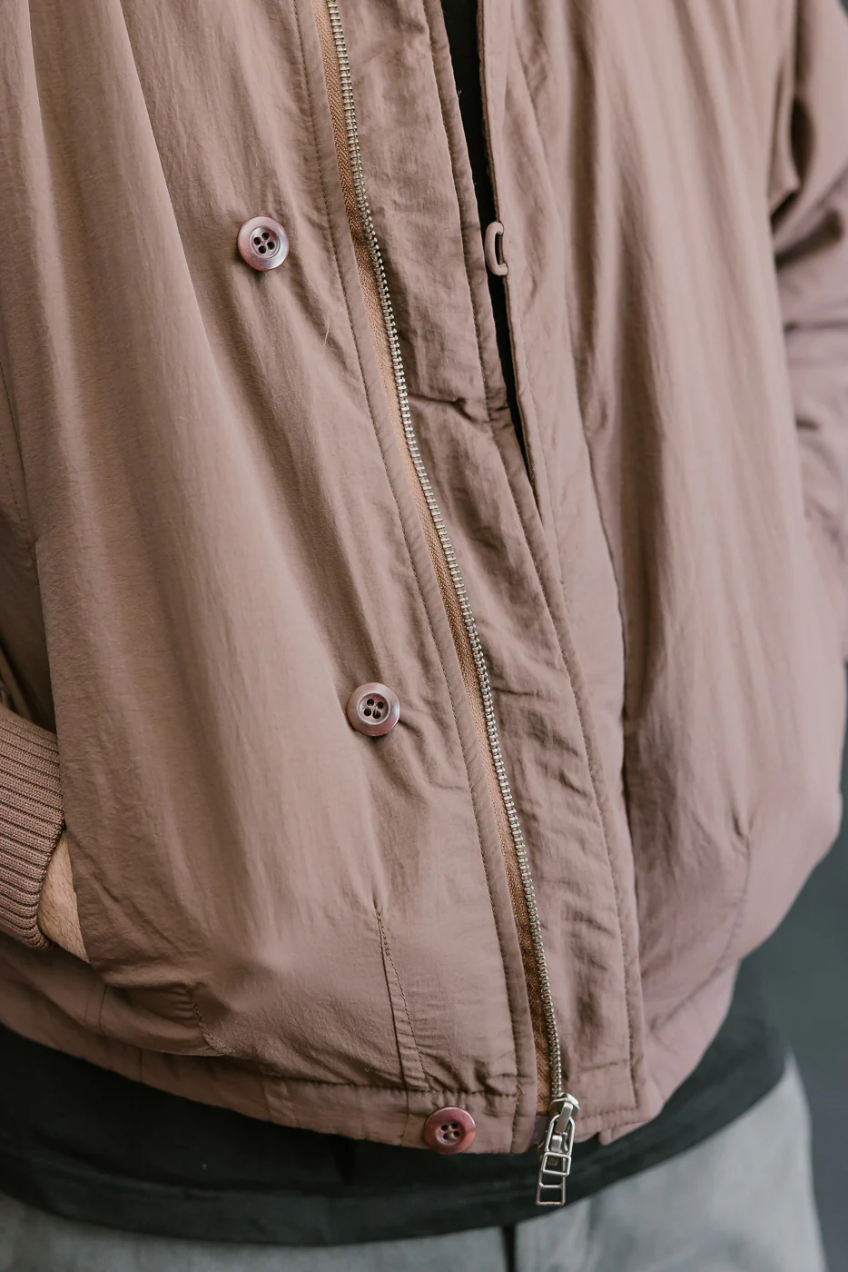 Loop Bomber Jacket - Brown - Image 18