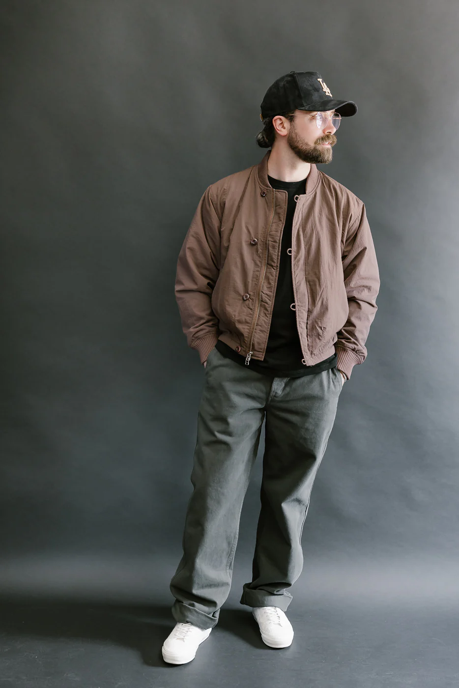 Loop Bomber Jacket - Brown - Image 6