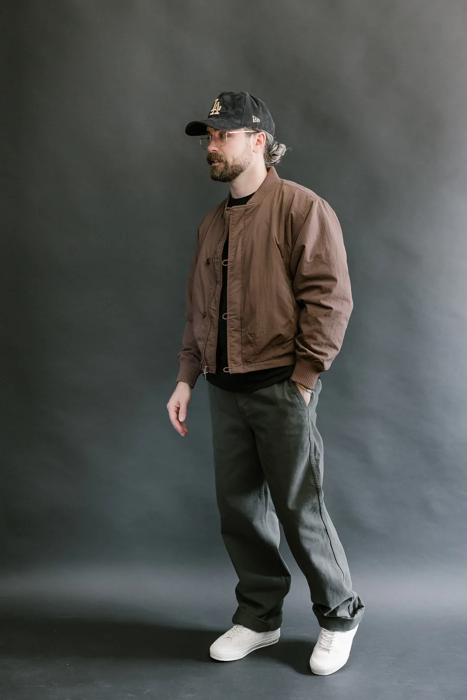 Loop Bomber Jacket - Brown - Image 7
