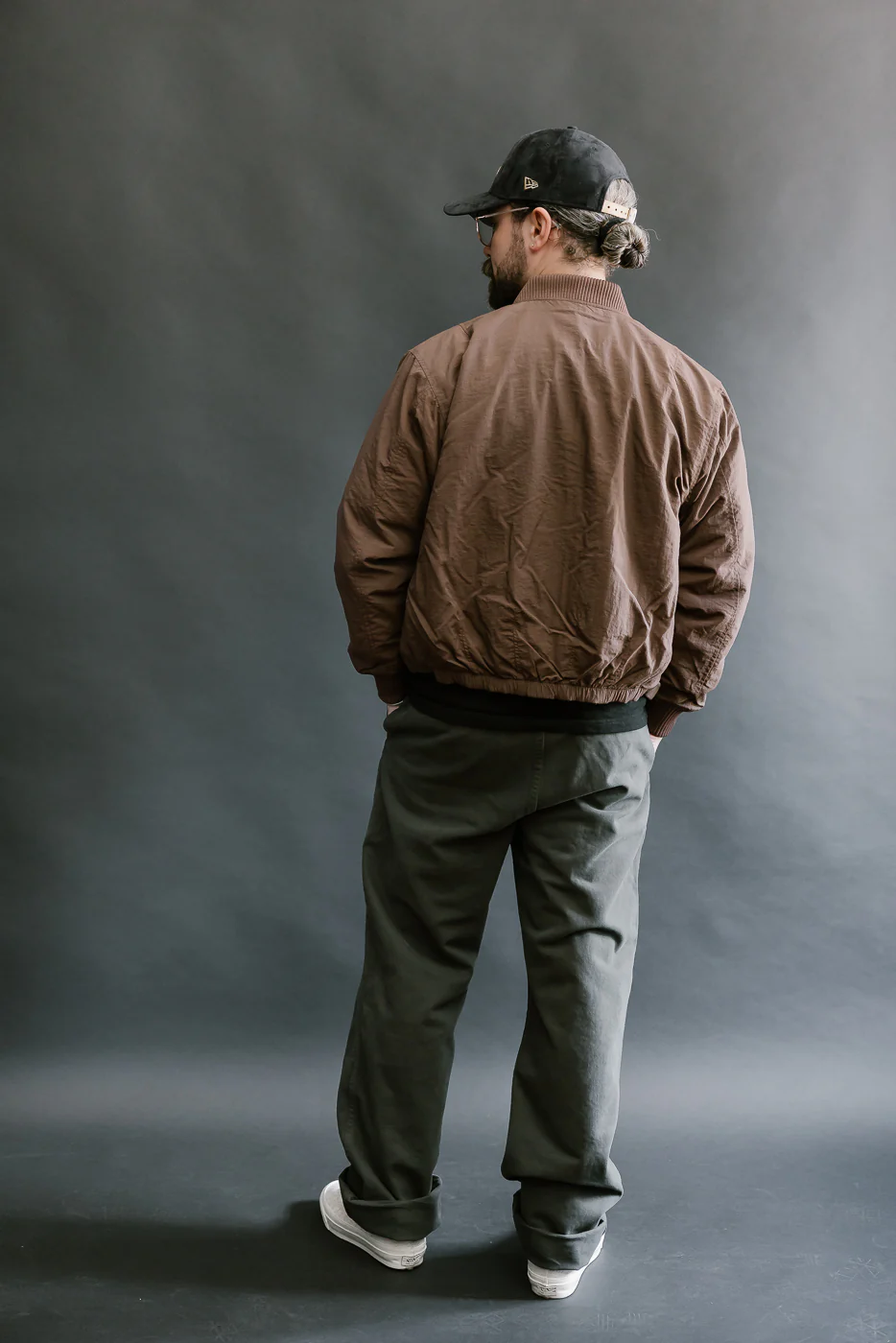 Loop Bomber Jacket - Brown - Image 8