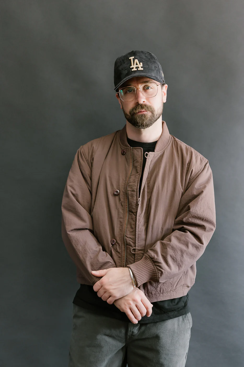 Loop Bomber Jacket - Brown - Image 9