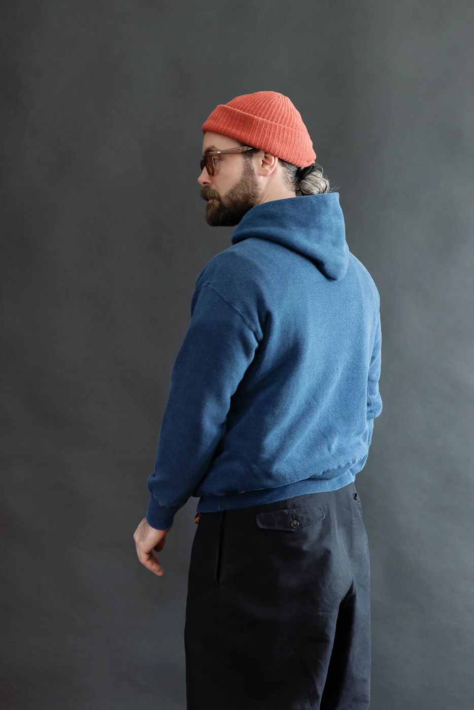 "Loop Wheel" Sweat Hoodie - Indigo Dyed - Image 10