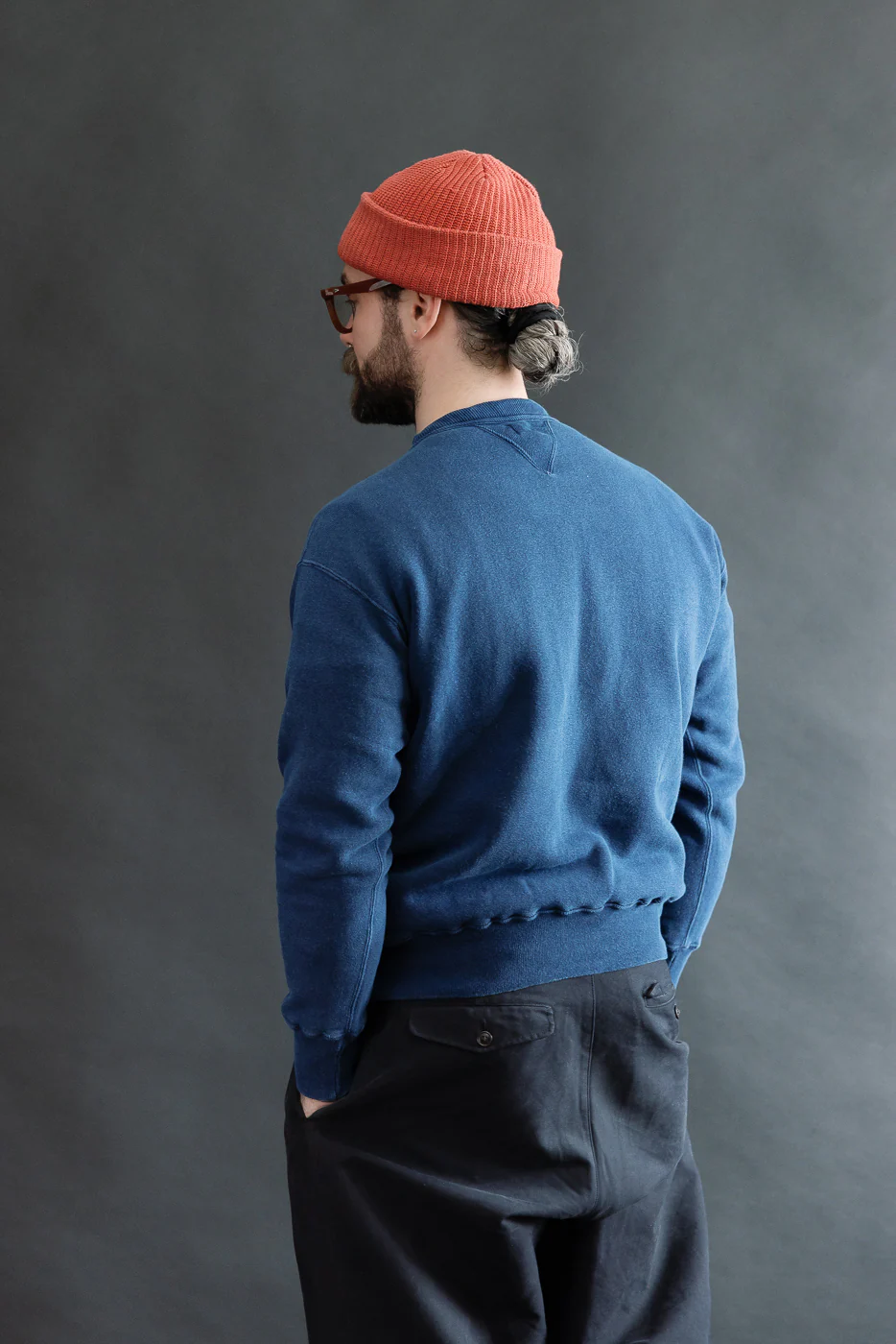 "Loop Wheel" Sweatshirt - Indigo Dyed - Image 11