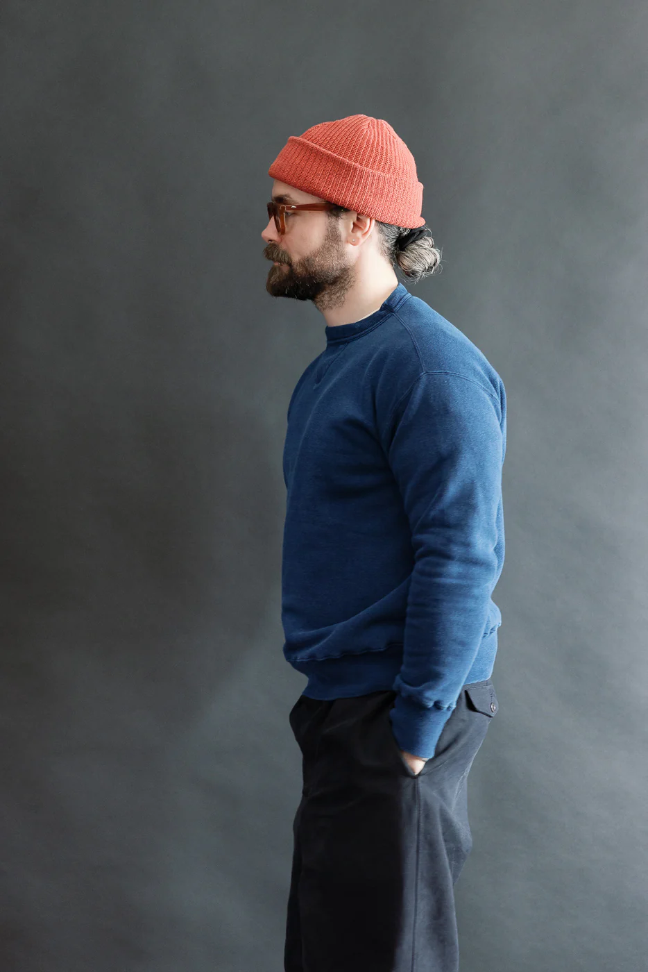 "Loop Wheel" Sweatshirt - Indigo Dyed - Image 12